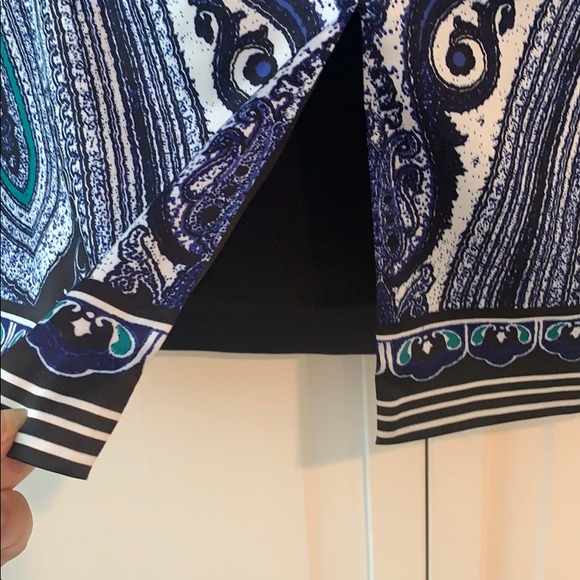 INC International Concepts Short Skirt Blue White Paisley Pockets Women’s Size 6 - Picture 4 of 7